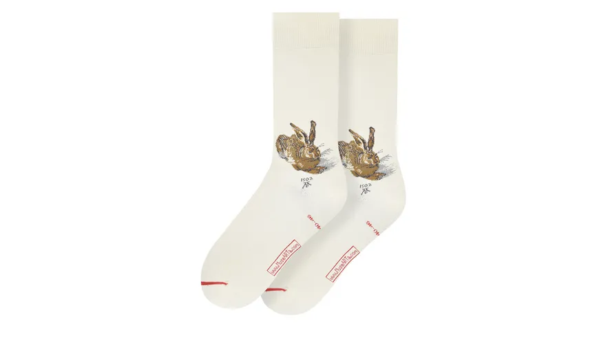 MuseARTa Unisex Socken Albrecht Dürer - Feldhase BEIGE