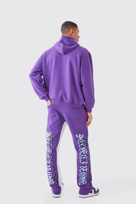 Lockere Jogginghose mit Chrom Print