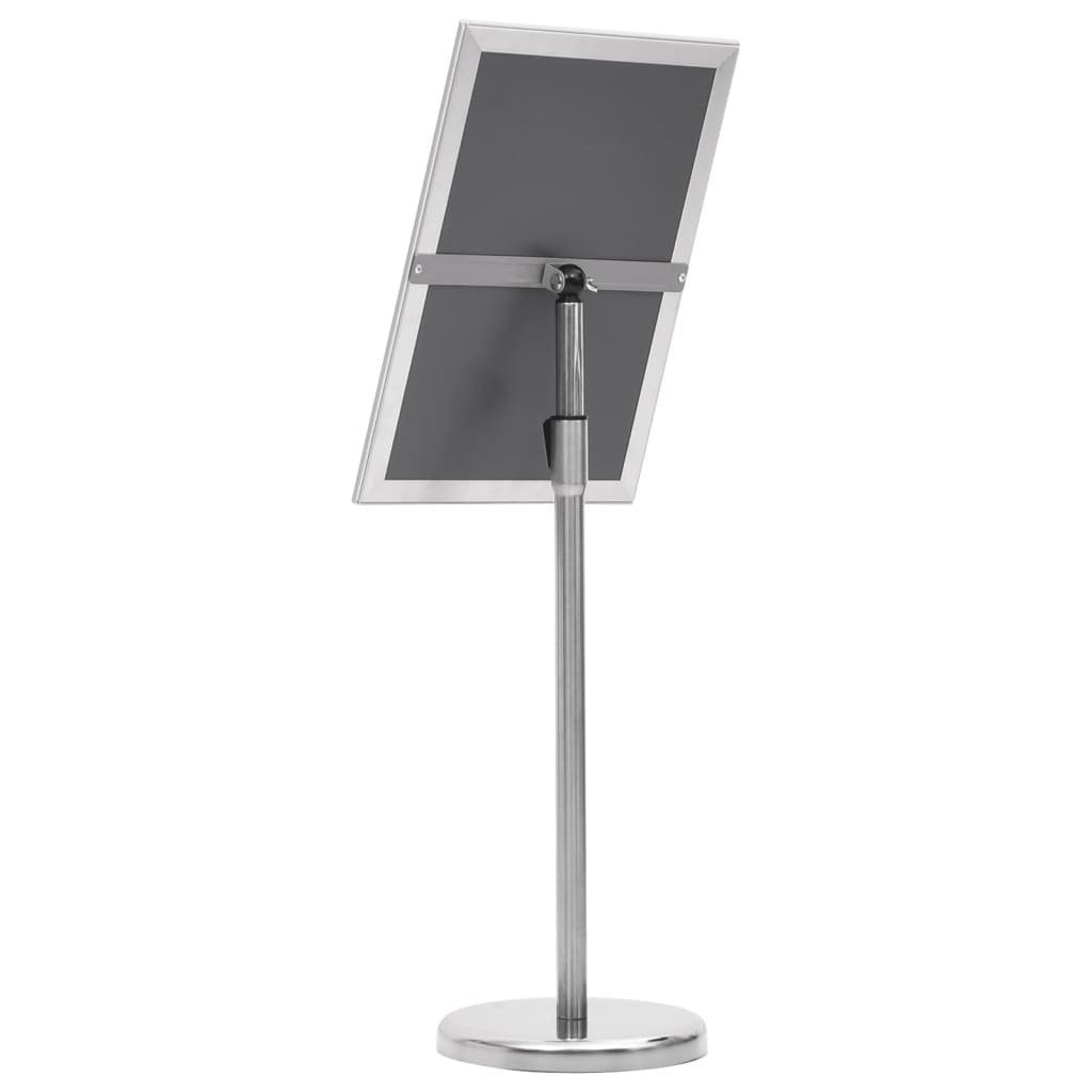 vidaXL Tafel A3-Plakatständer Silbern Aluminiumlegierung