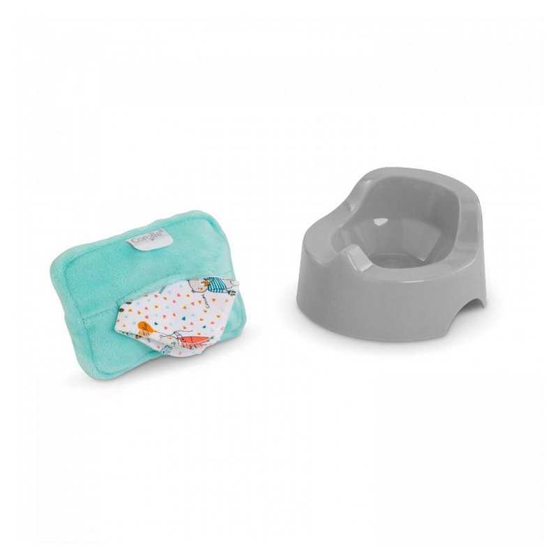 Pot et lingette pour poupon 30-36cm