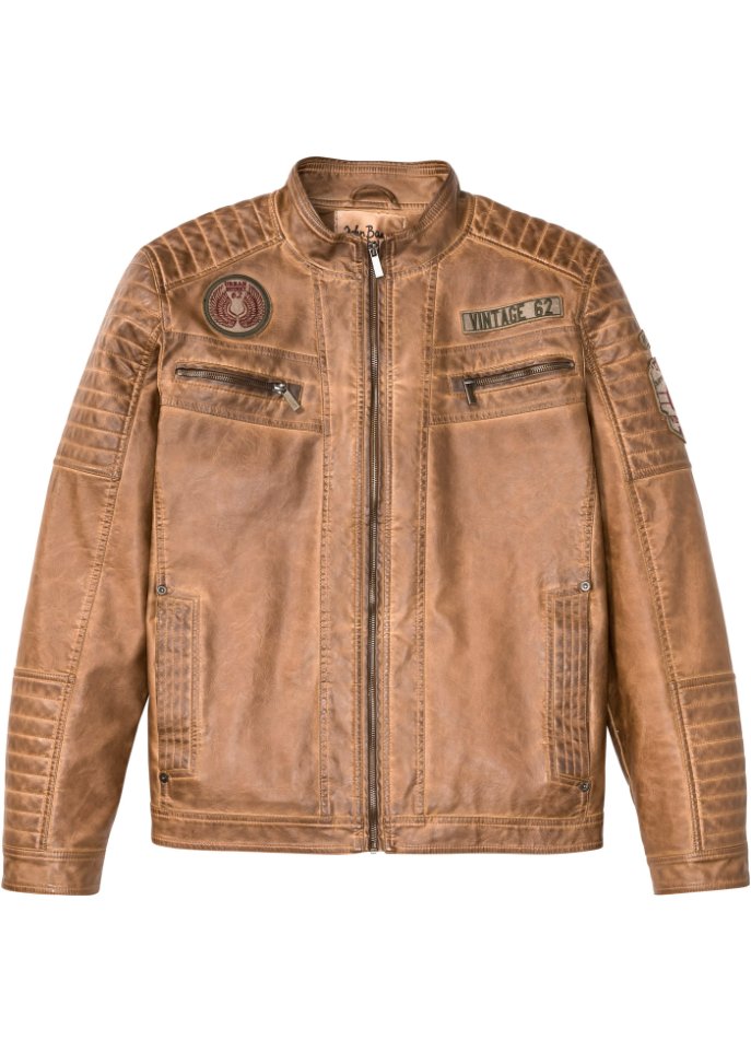Lederimitat-Jacke