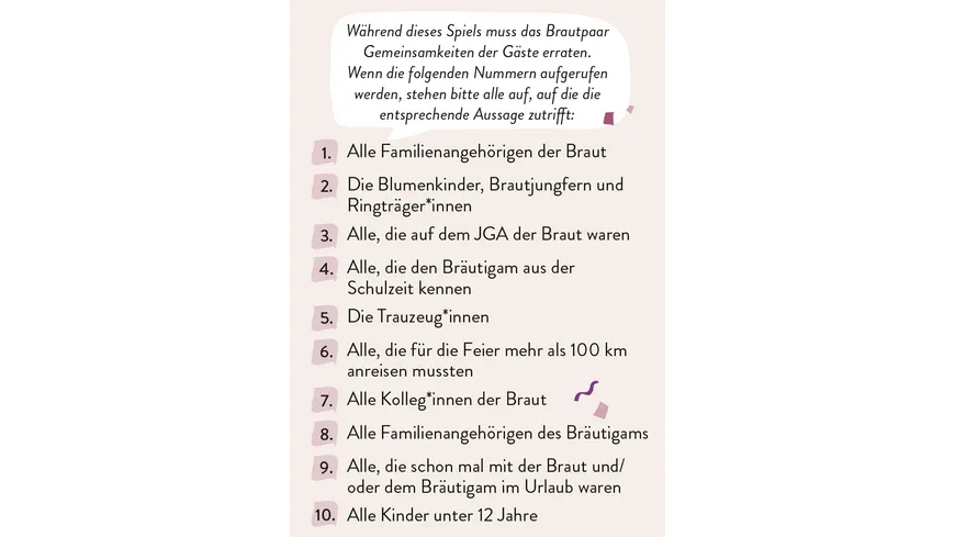 Wie gut kennt ihr eure Gäste? Das Partyspiel für die Hochzeit