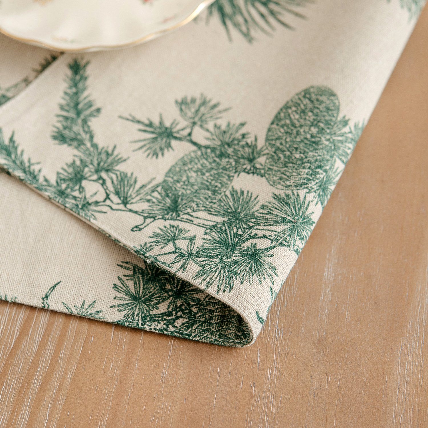 FELIXLEO Tischsitz Tischsets mit Nadelzweig botanisch Urlaub Dekoration 4 Stück 32*45cm, (4-tlg)