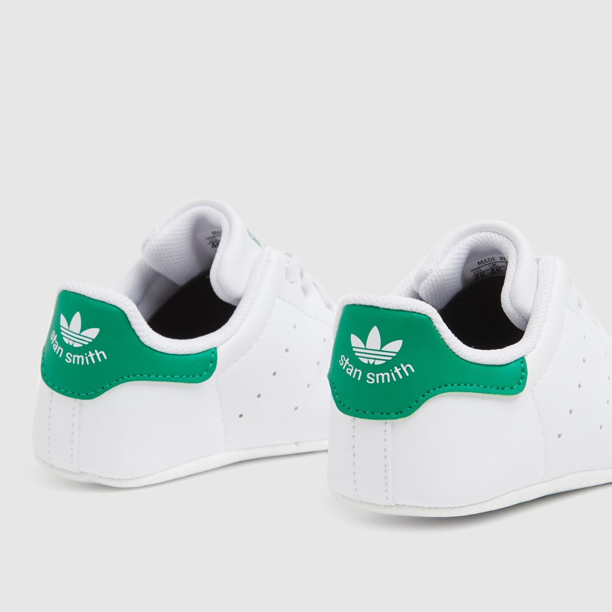 adidas vita & gröna Stan Smith spjälsängsskor