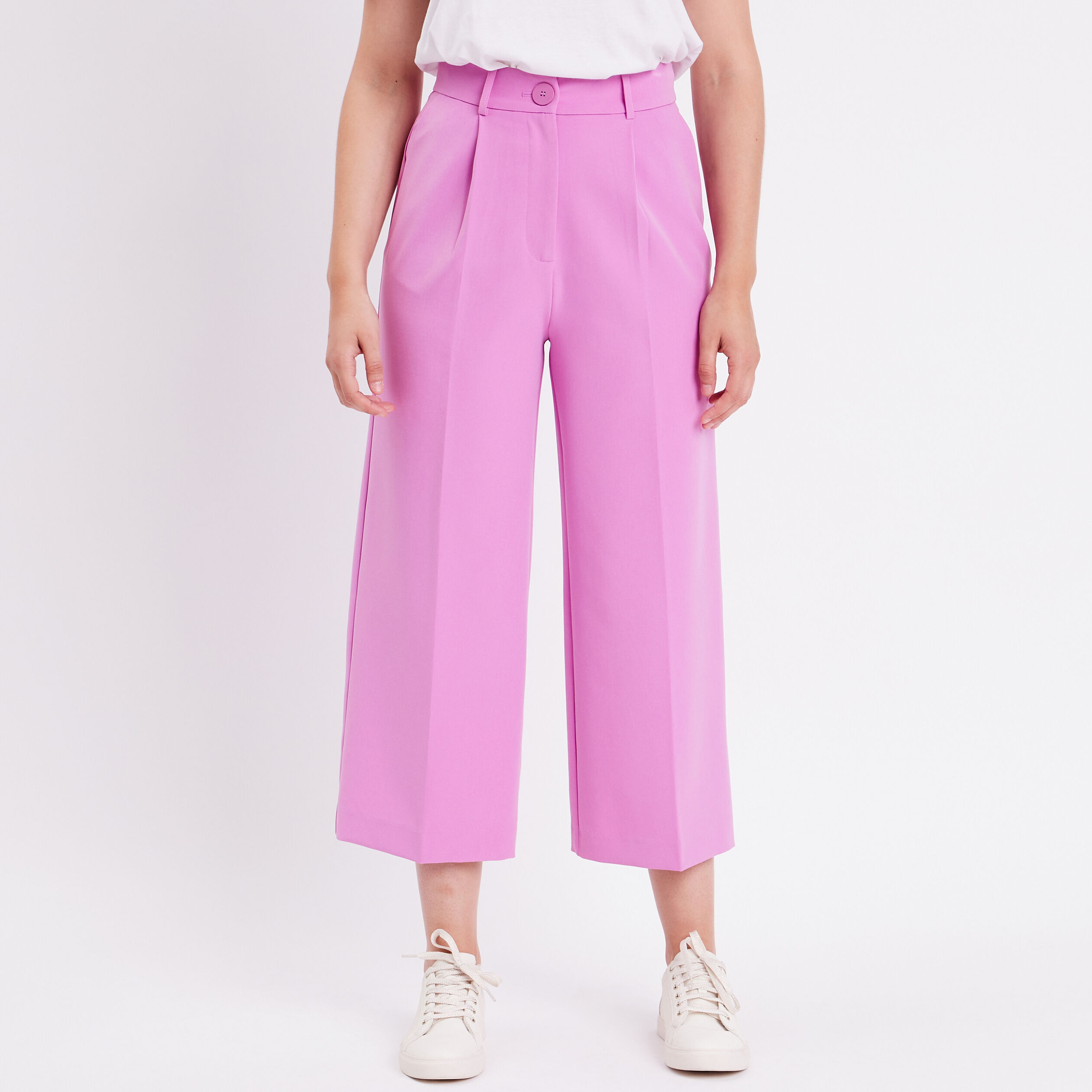Pantalon city large violet femme | Cache Cache