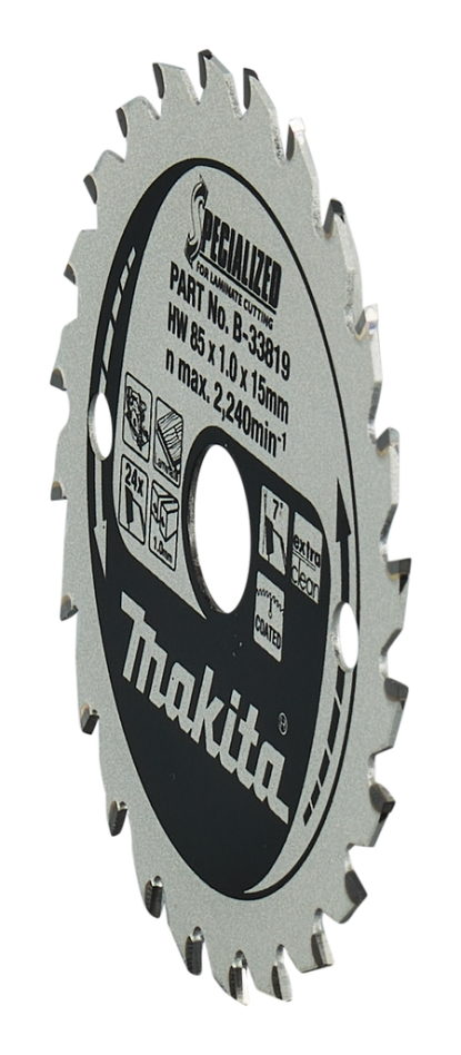 Makita Zubehör B-33819 Laminatsägeblatt 85x15x1,0 24T 7g