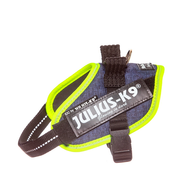 JULIUS-K9 Hundegeschirre JULIUS-K9 IDC Powergeschirr Mini neon mix blau klein