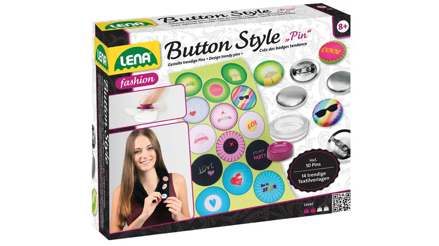 LENA Button Style Pin, Faltschachtel 42566