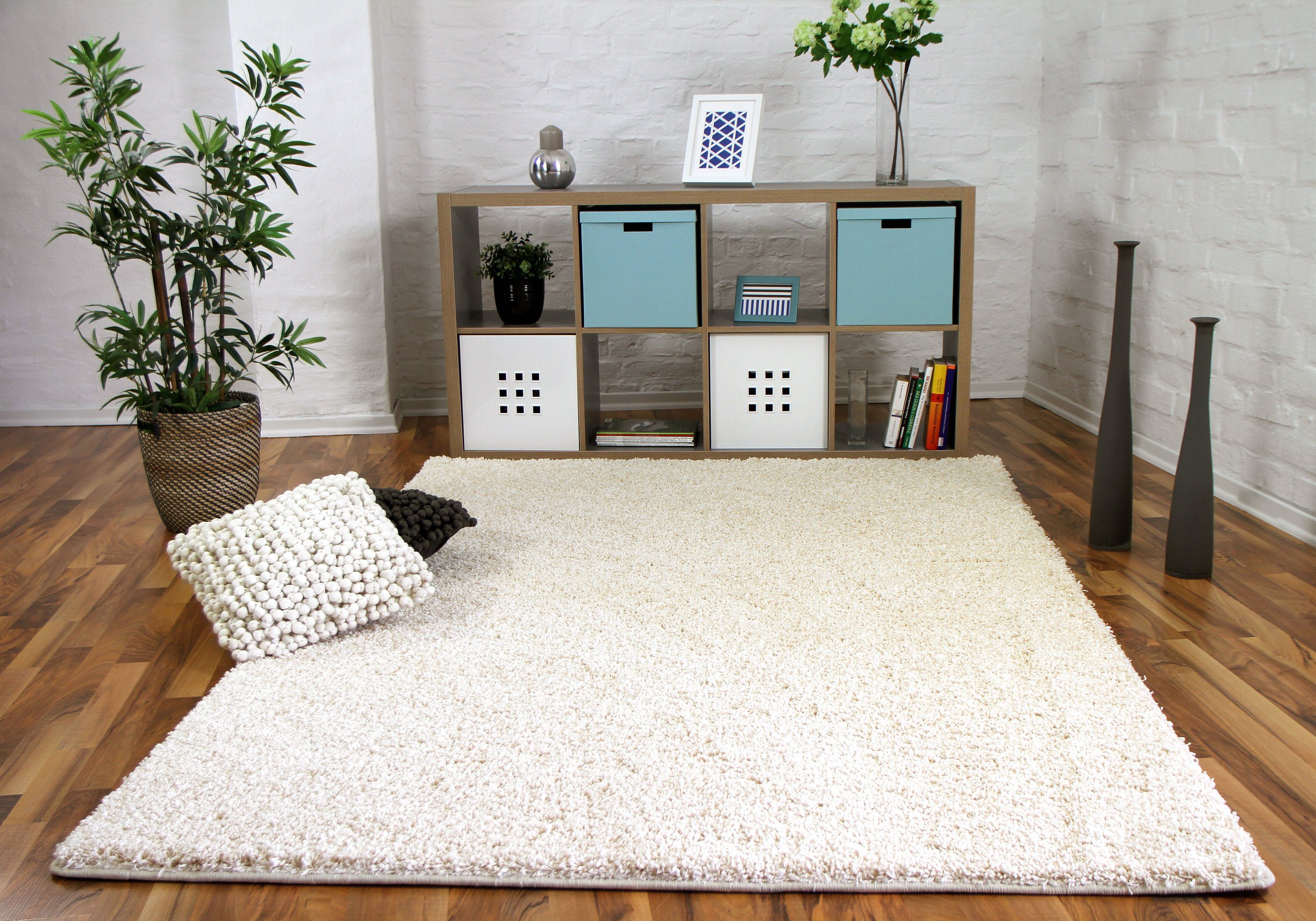 Hochflor-Teppich Luxus Hochflor Langflor Teppich Milano, Snapstyle, Rechteckig, Höhe: 43 mm