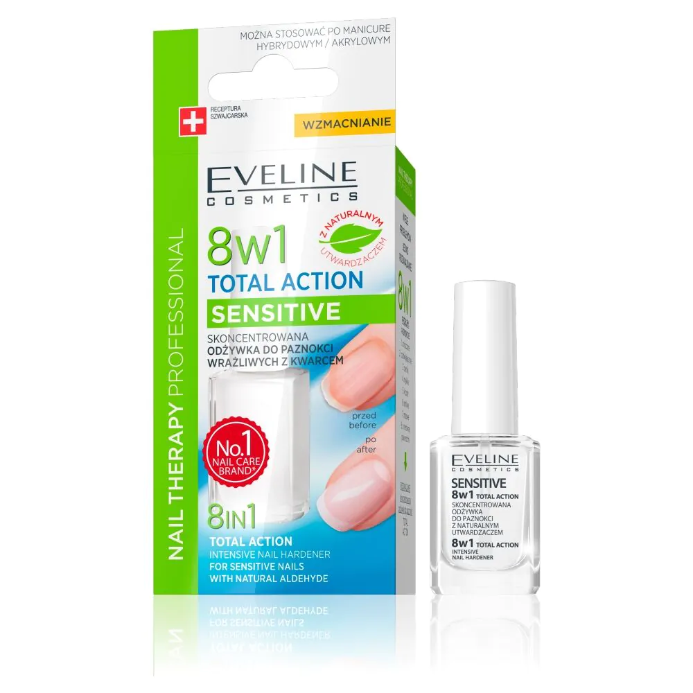 Eveline Cosmetics Nail Therapy Μαλακτική κρέμα νυχιών για ευαίσθητα νύχια 8 σε 1