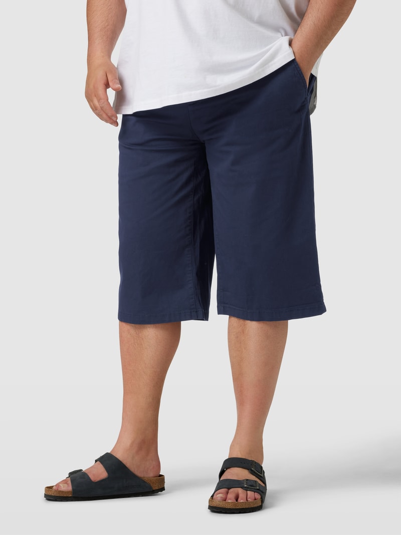 PLUS SIZE Chino-Shorts mit Gesäßtaschen in marineblau