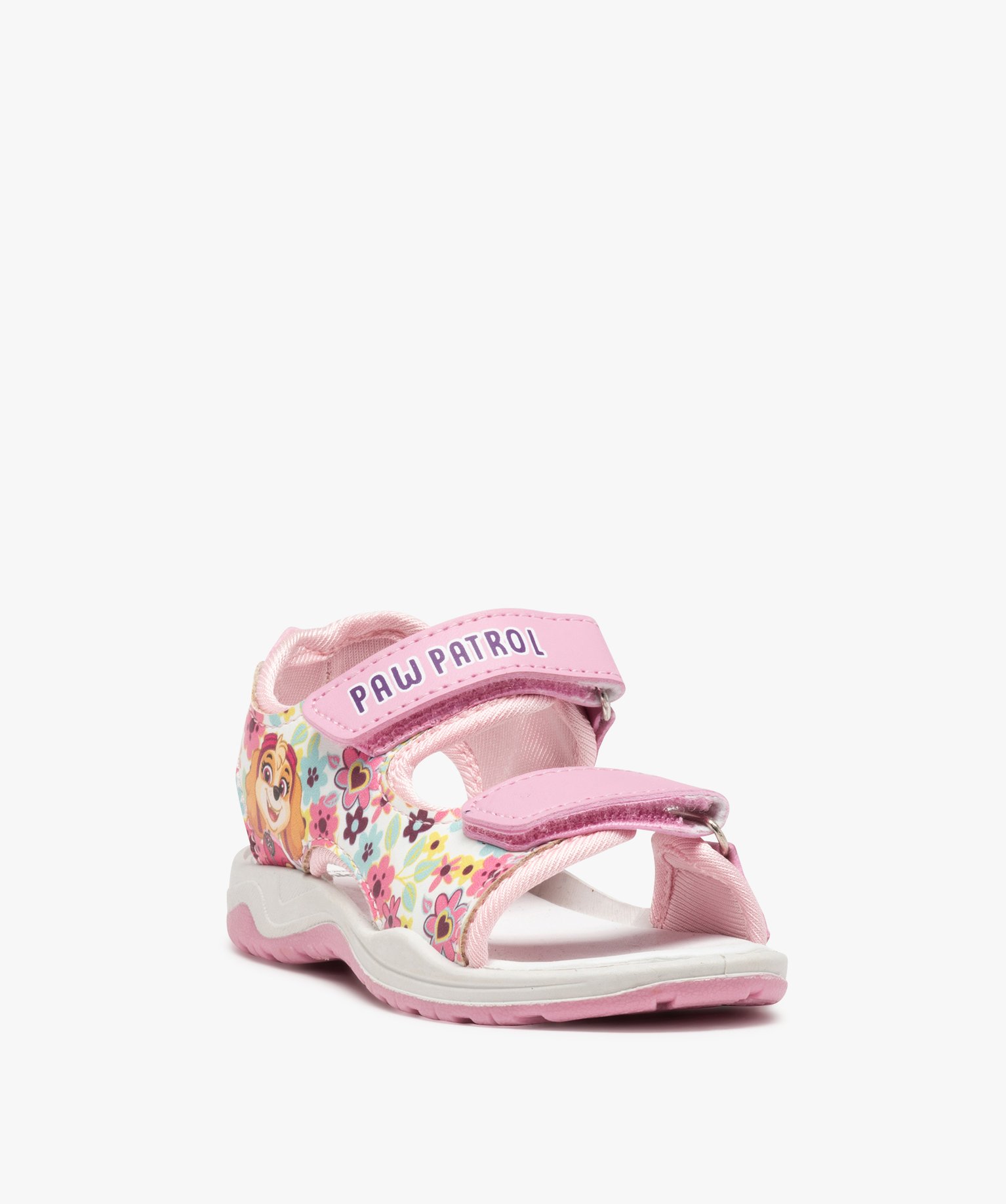 Sandales sport fille à brides scratch – Pat Patrouille rose | GEMO