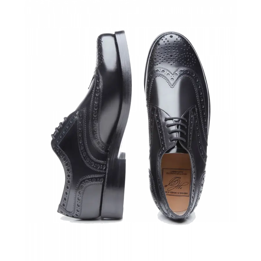 Heinrich Dinkelacker - Businessschuhe Derby RIO FULL-BROGUE BC Kalbsleder - schwarz