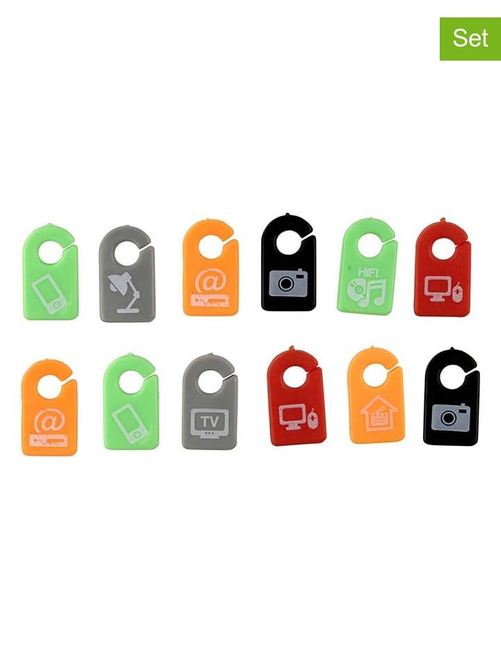 Fackelmann 24er-Set: Kabelmarker in Bunt - (L)2,5 x (B)1,5 cm günstig kaufen onesize
