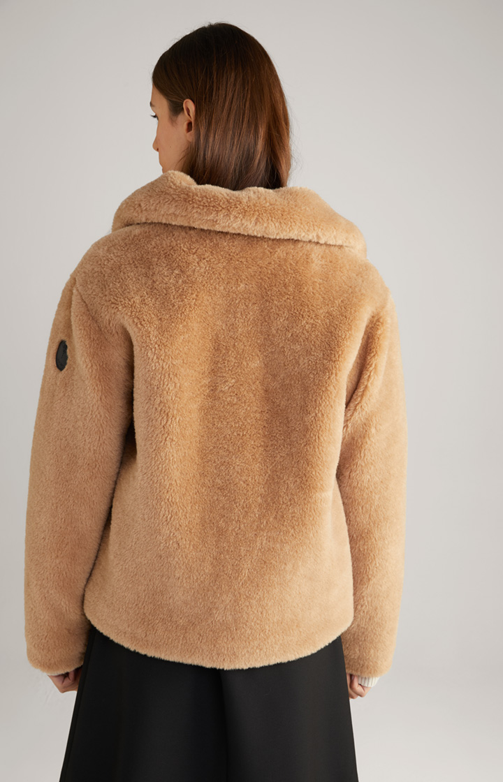 Teddyfell-Jacke in Camel