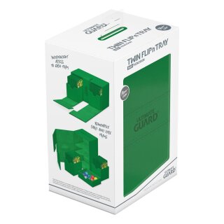 Ultimate Guard Twin Flip`n`Tray 160+ XenoSkin Monocolor - Grün