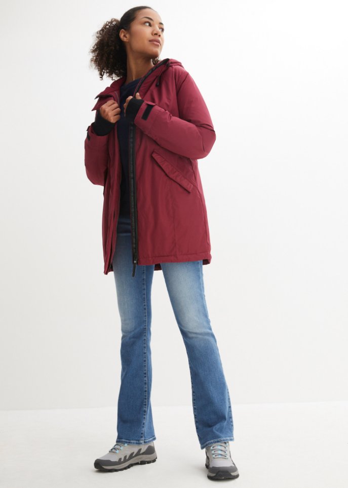 Hybrid-Thermoparka mit recycelter Daune, innen gesteppt