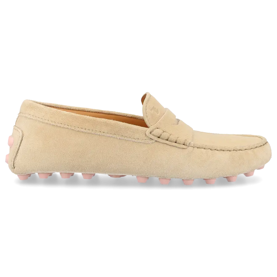 Tod's - Mokassins GOMMINOS BUBBLE Veloursleder - beige