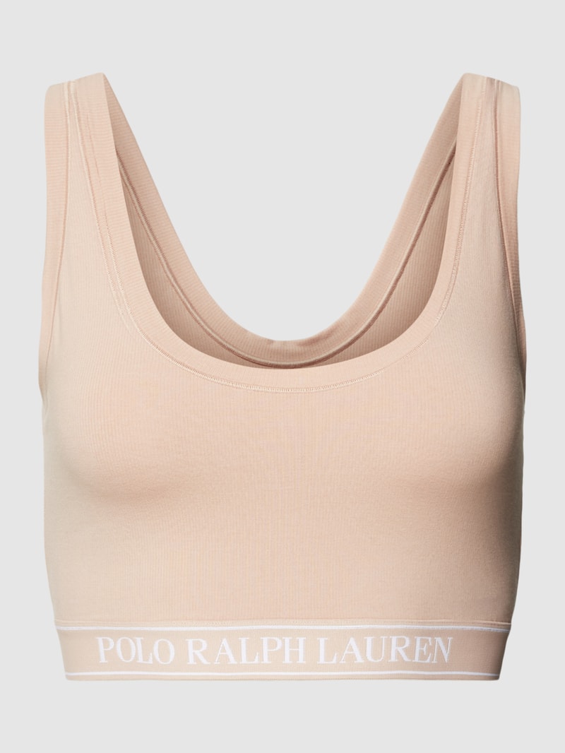 Bralette mit Label-Stitching in rosé