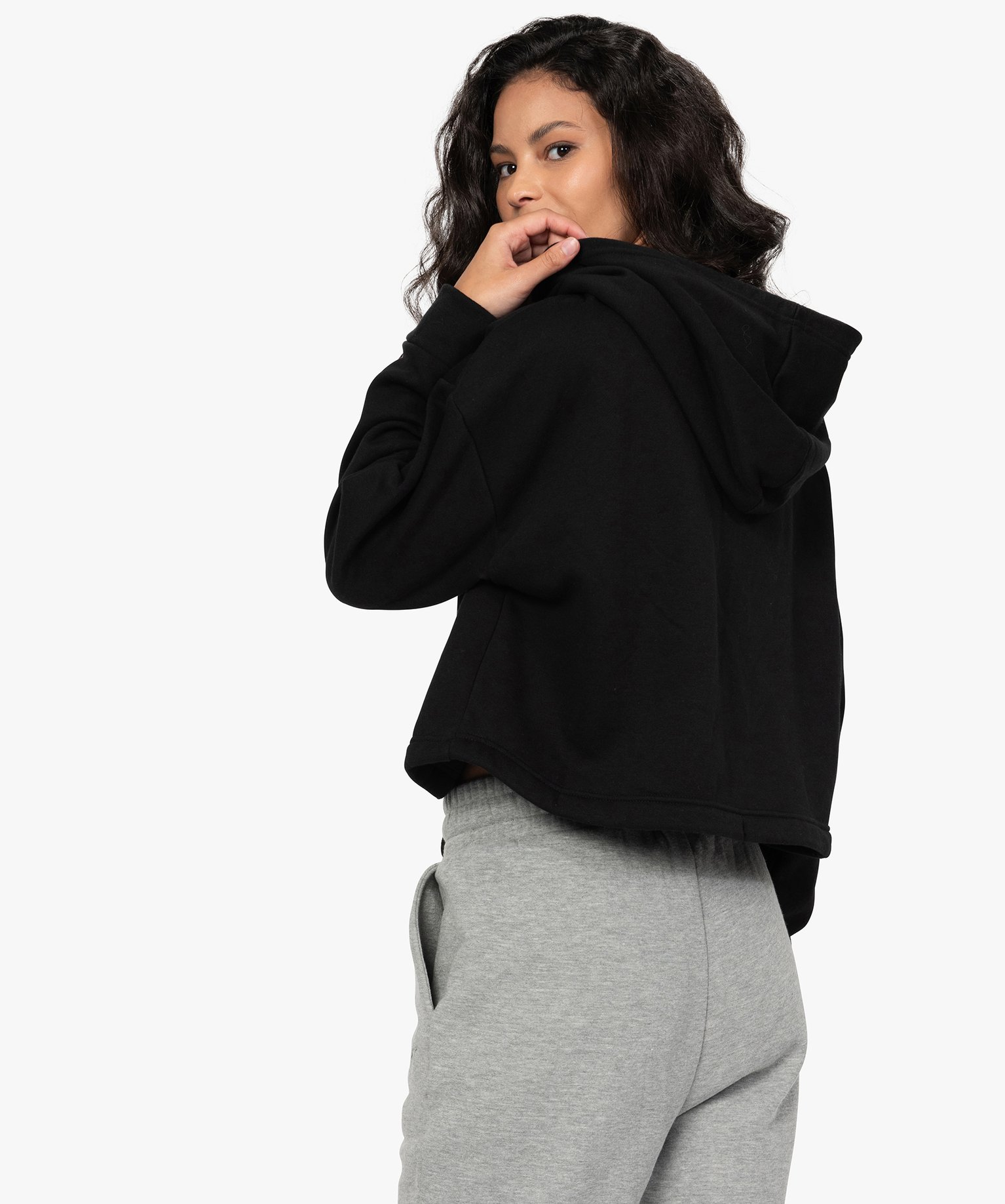 Sweat femme à capuche coupe courte - CAMPS | GEMO