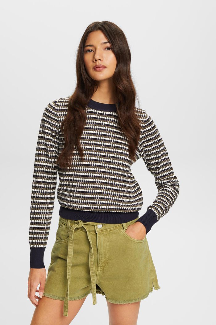 Mehrfarbiger Pullover, Baumwollmix