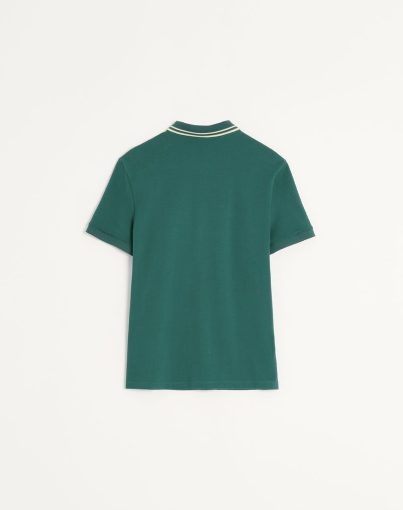 Polo shirt van katoenen piqué met V-logo patch