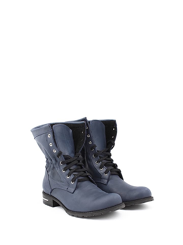 Zapato Leder-Boots in Dunkelblau günstig kaufen 40