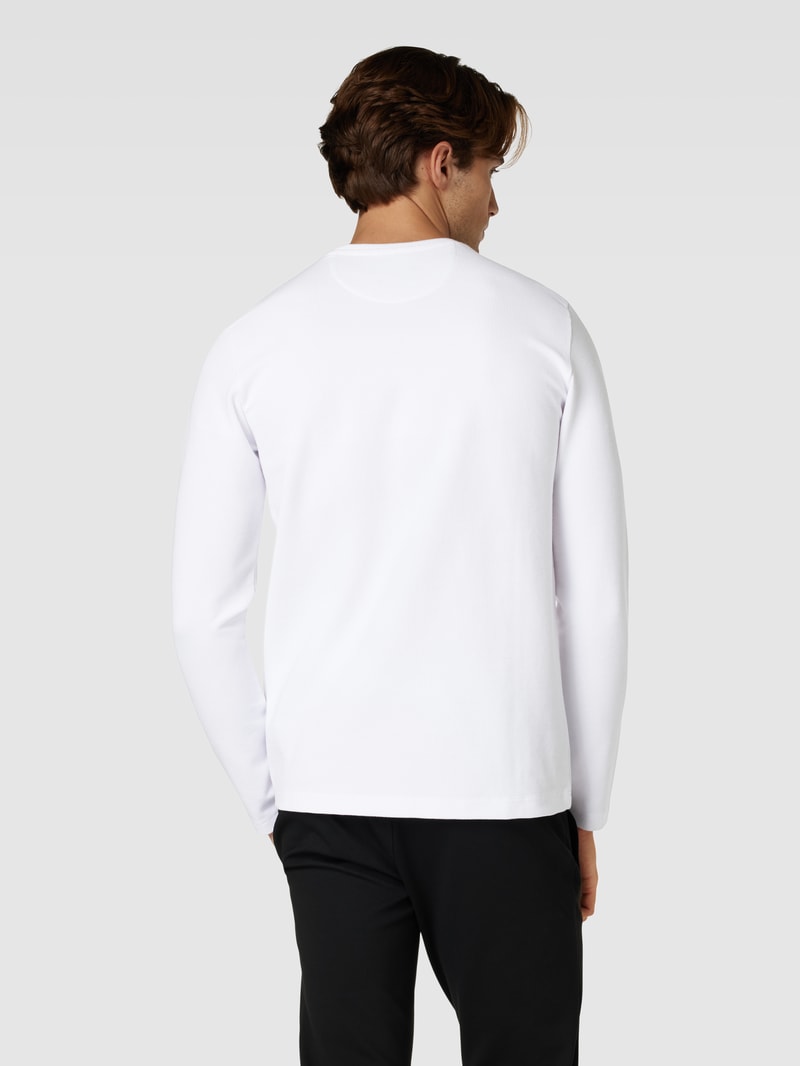Longsleeve mit Waffelstruktur in weiß