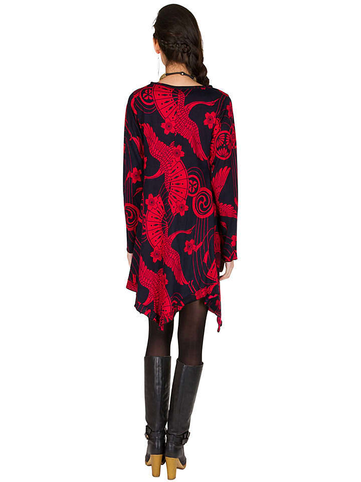 Aller Simplement Kleid in Schwarz/ Rot günstig kaufen 34-38