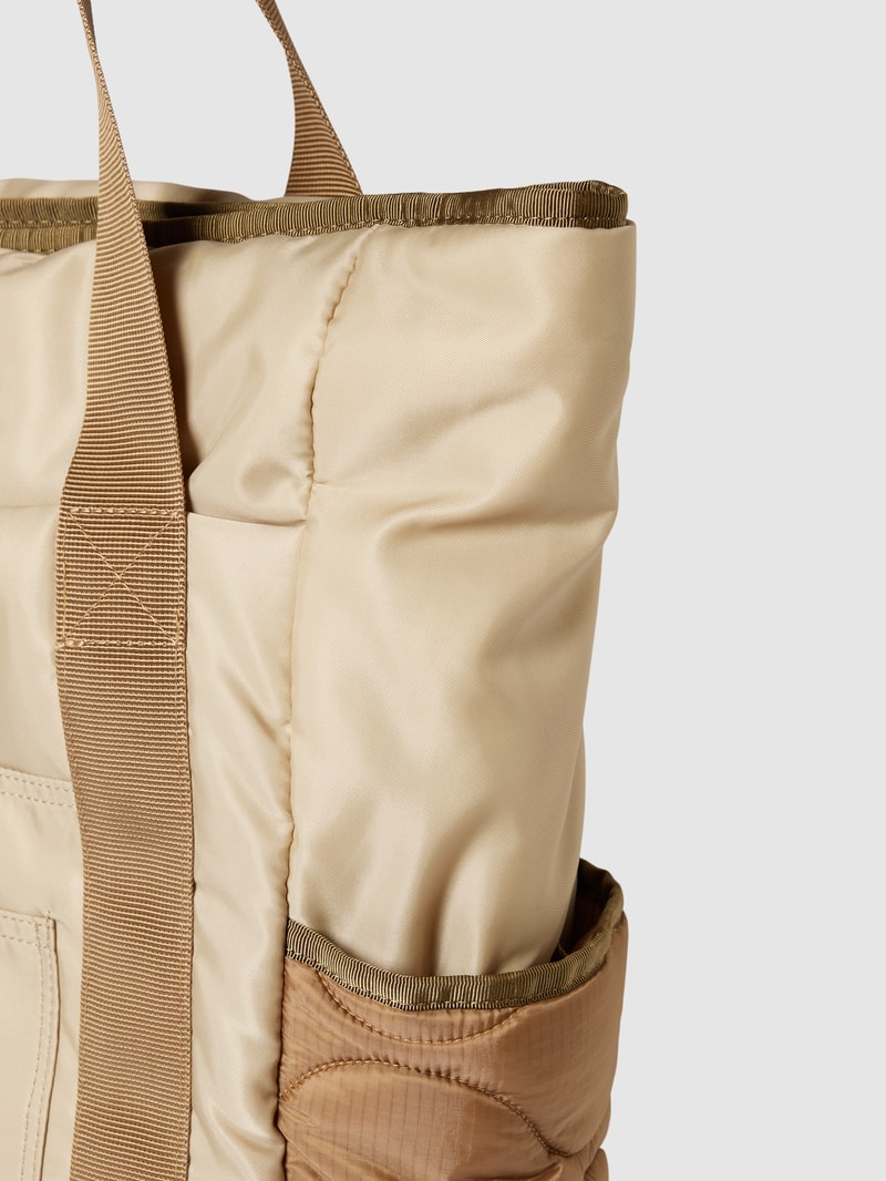 Rucksack mit Stepp- und Ziernähten Modell 'CADY' in sand