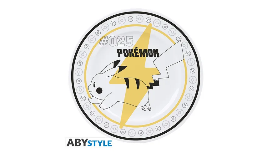 POKEMON - Set of 4 Plates - Starters + Pikachu