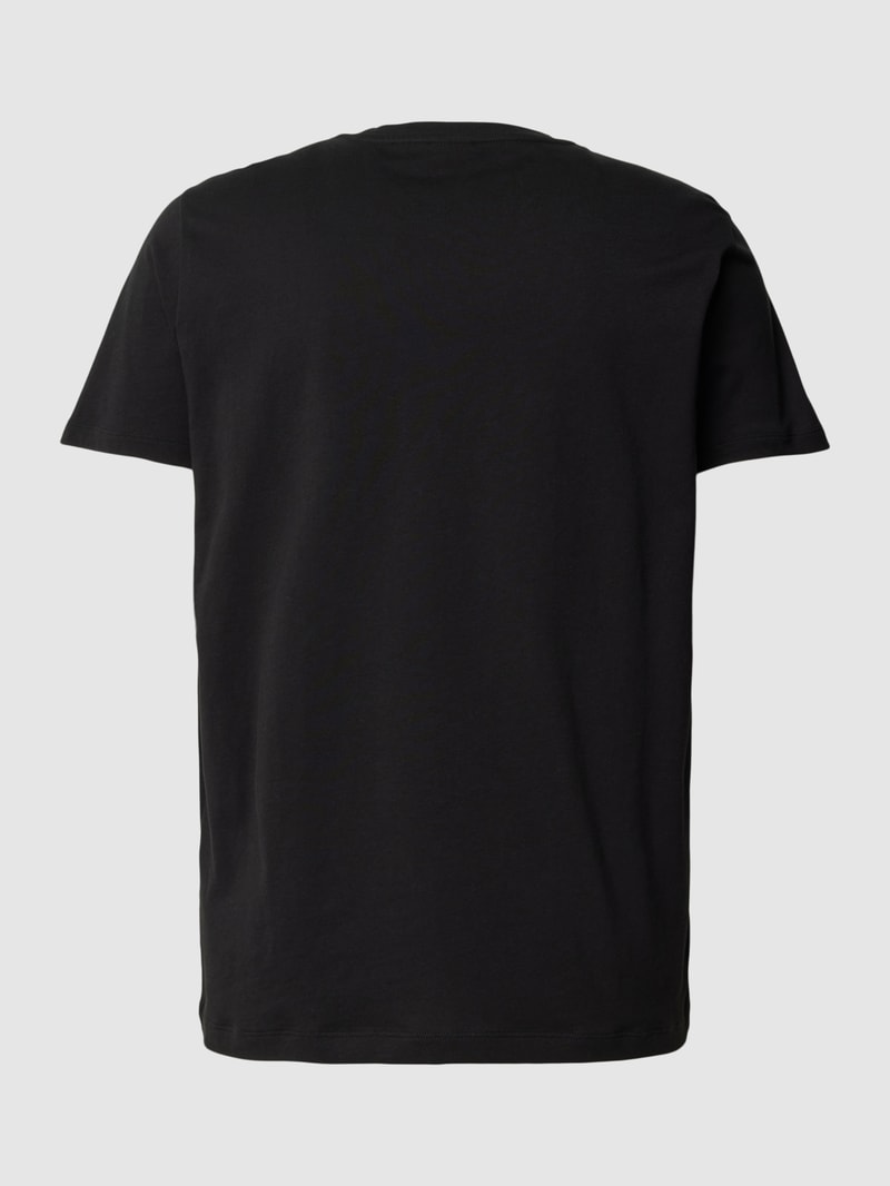 T-Shirt mit Label-Print in schwarz