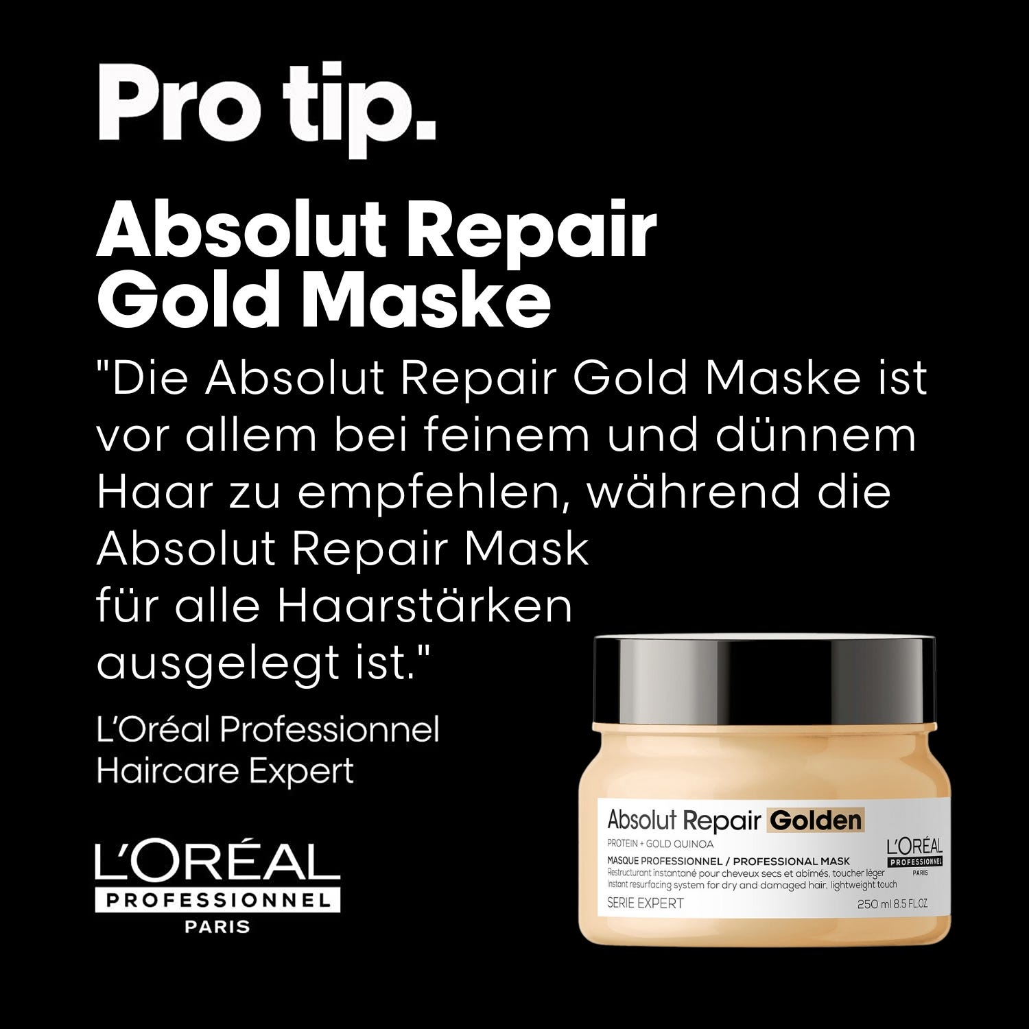 L'Oréal Professionnel Paris Serie Expert Absolut Repair Gold Maske 250 ml