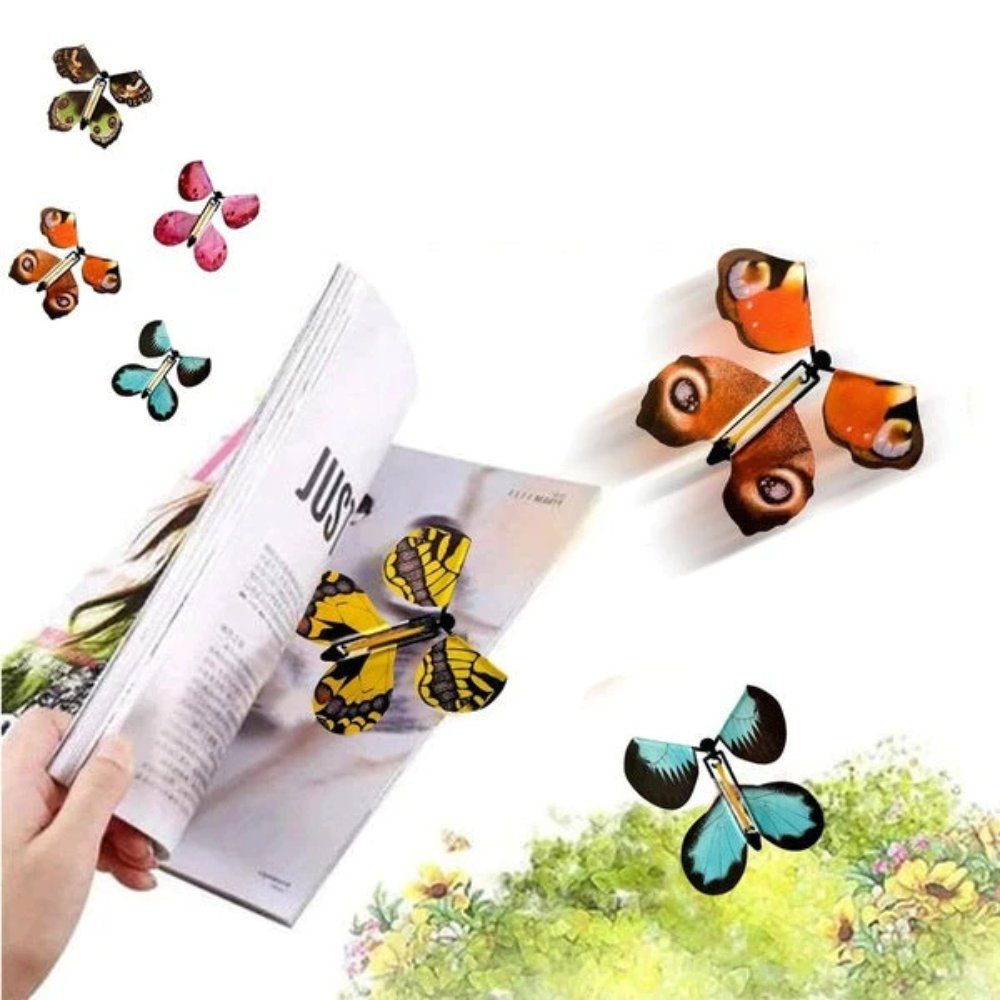 MAVURA Papierschmetterlinge MagicFly Magische Fliegende Schmetterlinge Geschenk Spielzeug Geburtstagskarte Giveaway Mitbringsel Mitgebsel [10 Stück]