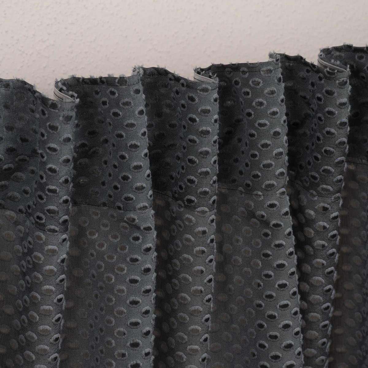 Meterware Rasch Textil Stores Punti Scherli Punkte anthrazit 300cm, halbtransparent, Kunstfaser, überbreit