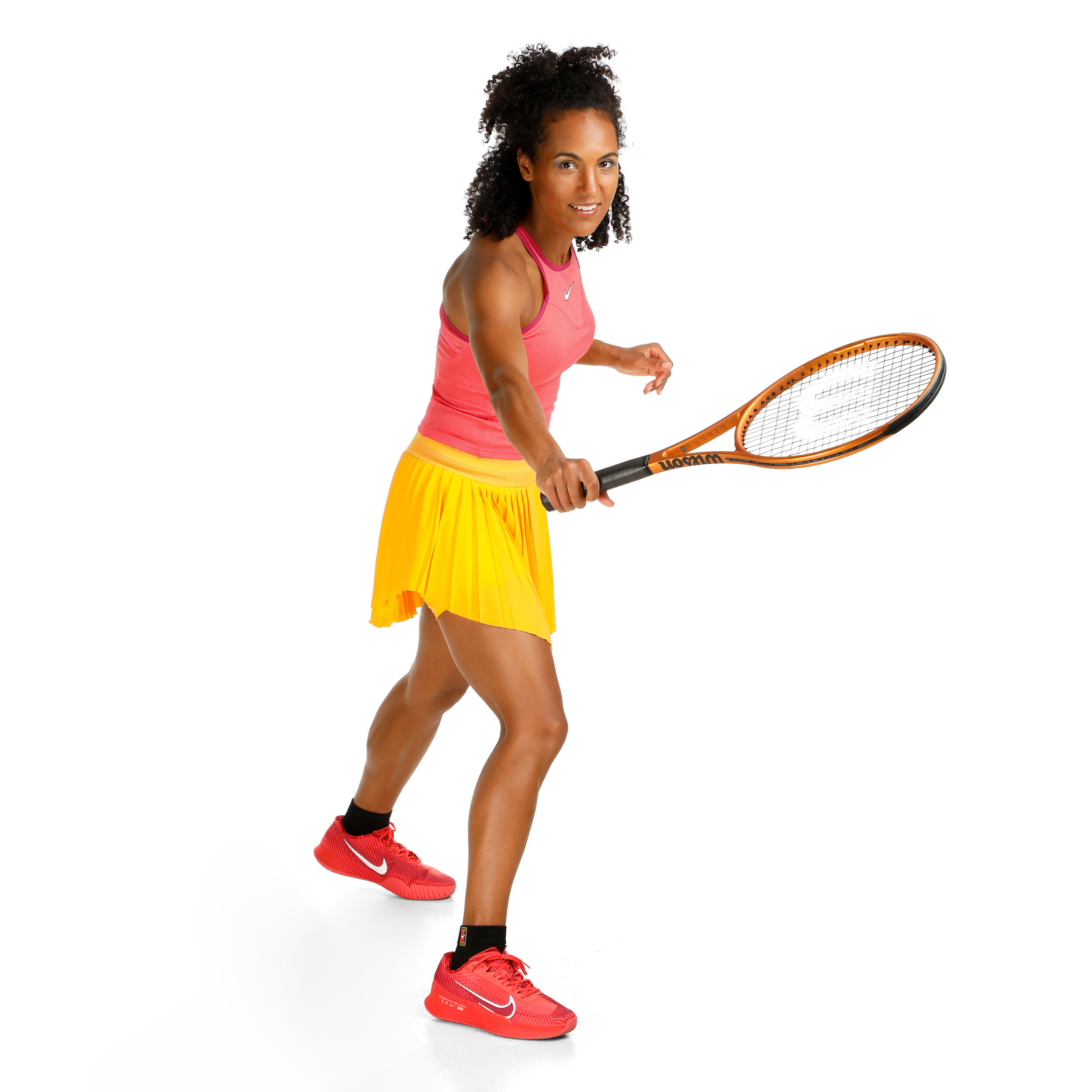 Dri-Fit Court Slam Solid Tank-Top Damen - Koralle, Dunkelrot
