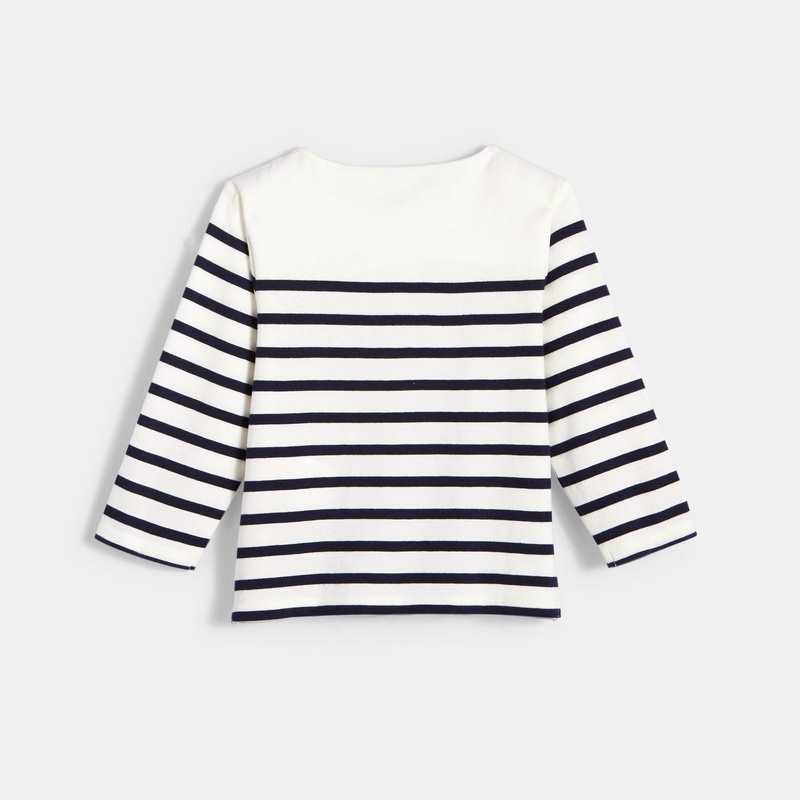T-shirt marinière bleu bébé garçon