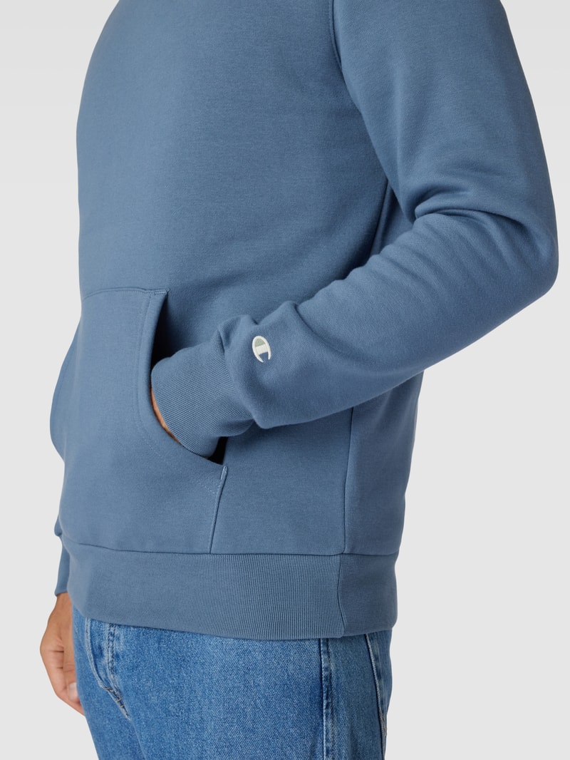 Oversized Hoodie mit Label-Detail in rauchblau