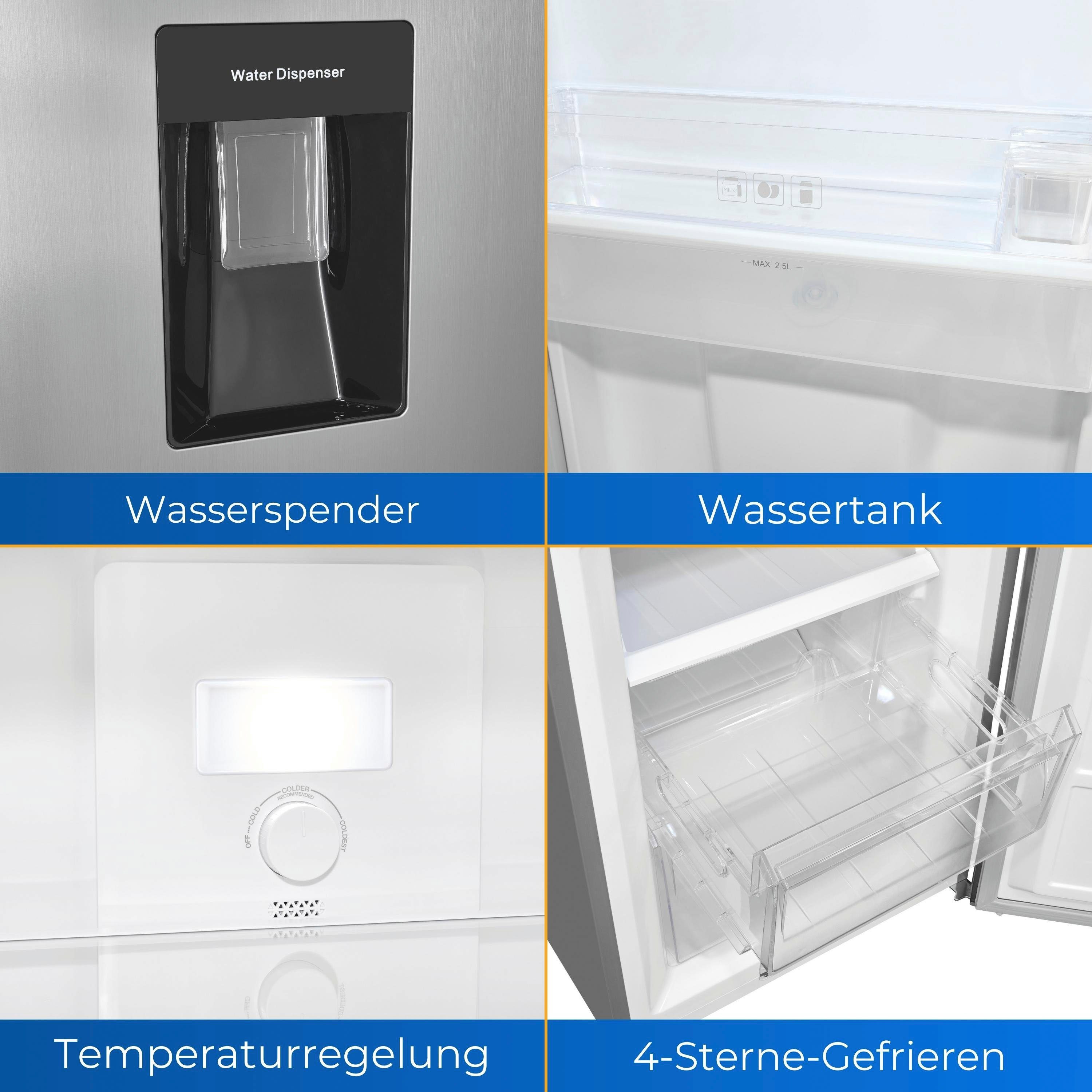 exquisit Kühl-/Gefrierkombination KGC265-70-NF-WS-040C, 180,5 cm hoch, 54 cm breit