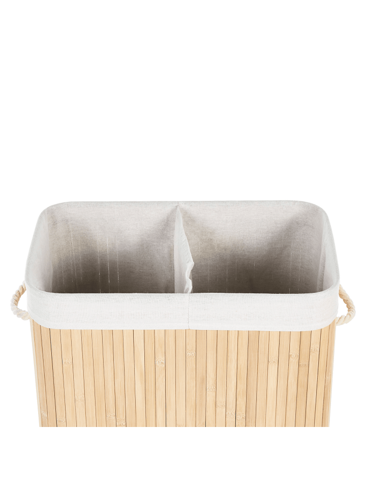 Beliani Wäschekörbe KANDY in Heller Holzfarbton - (W) 50 x (H) 60 x (L) 30 cm günstig kaufen onesize