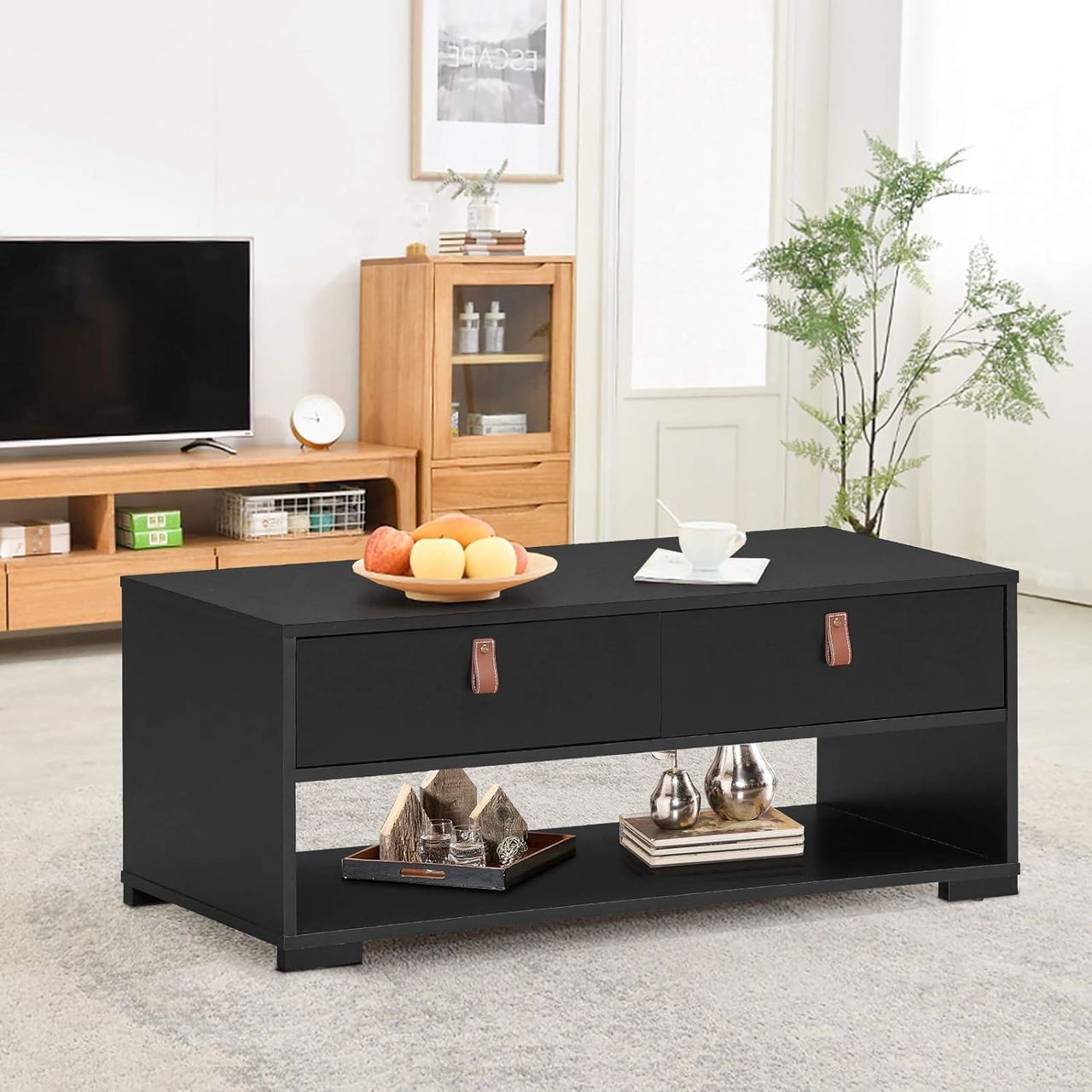 Costway Industrieller Couchtisch für Wohnzimmer