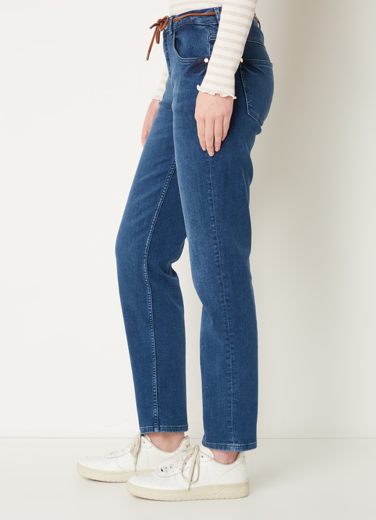 Jeans Jean Rosner Masha a vita media, vestibilità slim, corti, con laccetto in vita