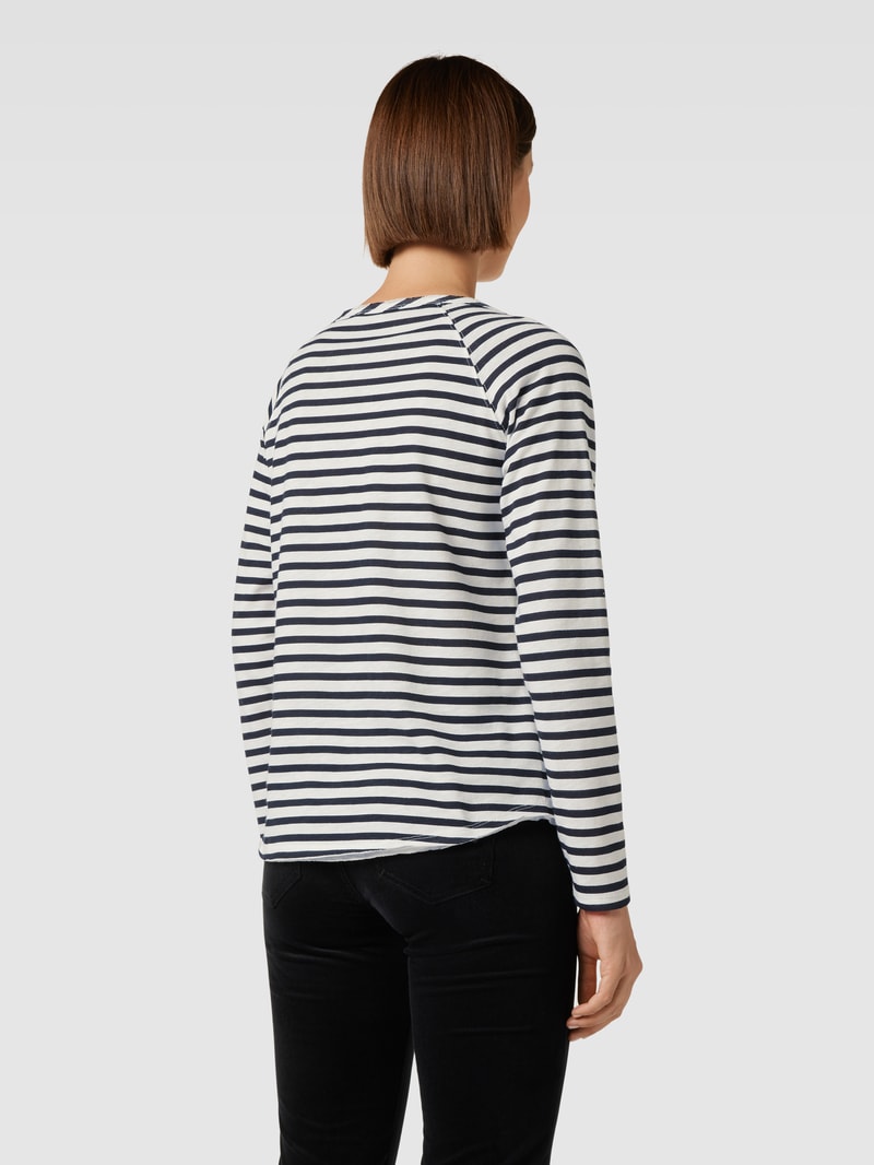 Longsleeve mit Streifenmuster in schwarz