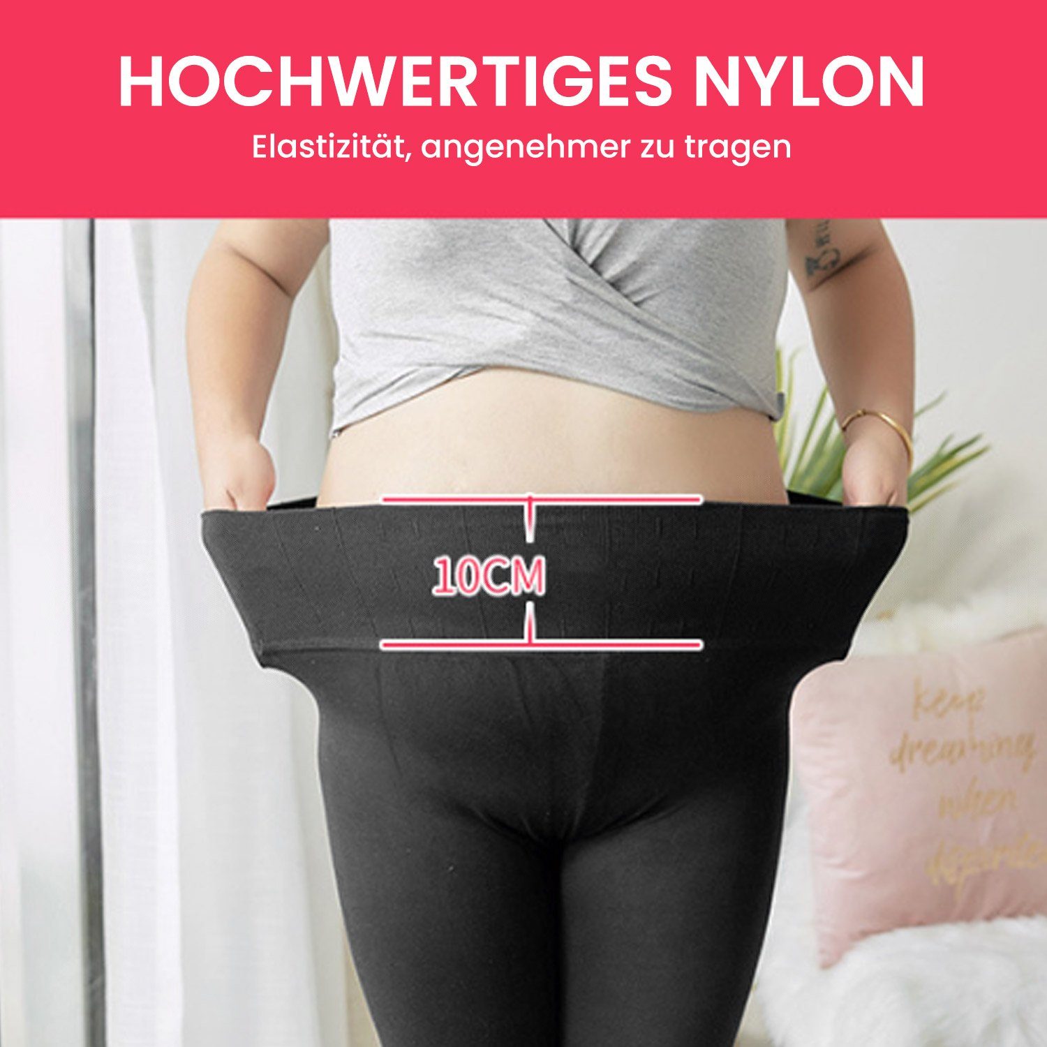 TOPMELON Thermoleggings Warme Fleece-gefütterte Winter-Leggings für Damen