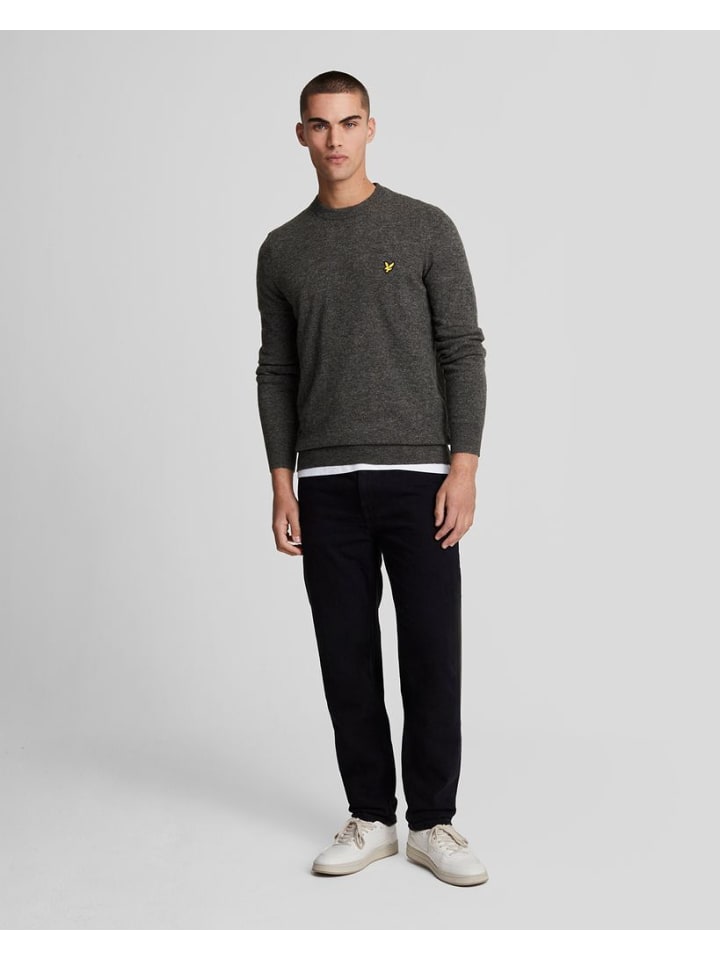 Lyle & Scott Strickpullover in Meliertes Dunkelgrau günstig kaufen S