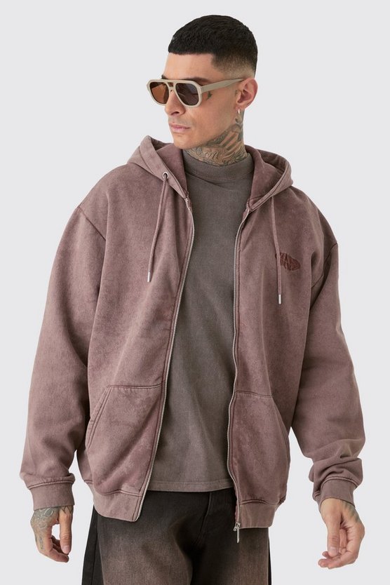 Tall Oversize Man Hoodie mit Reißverschluss