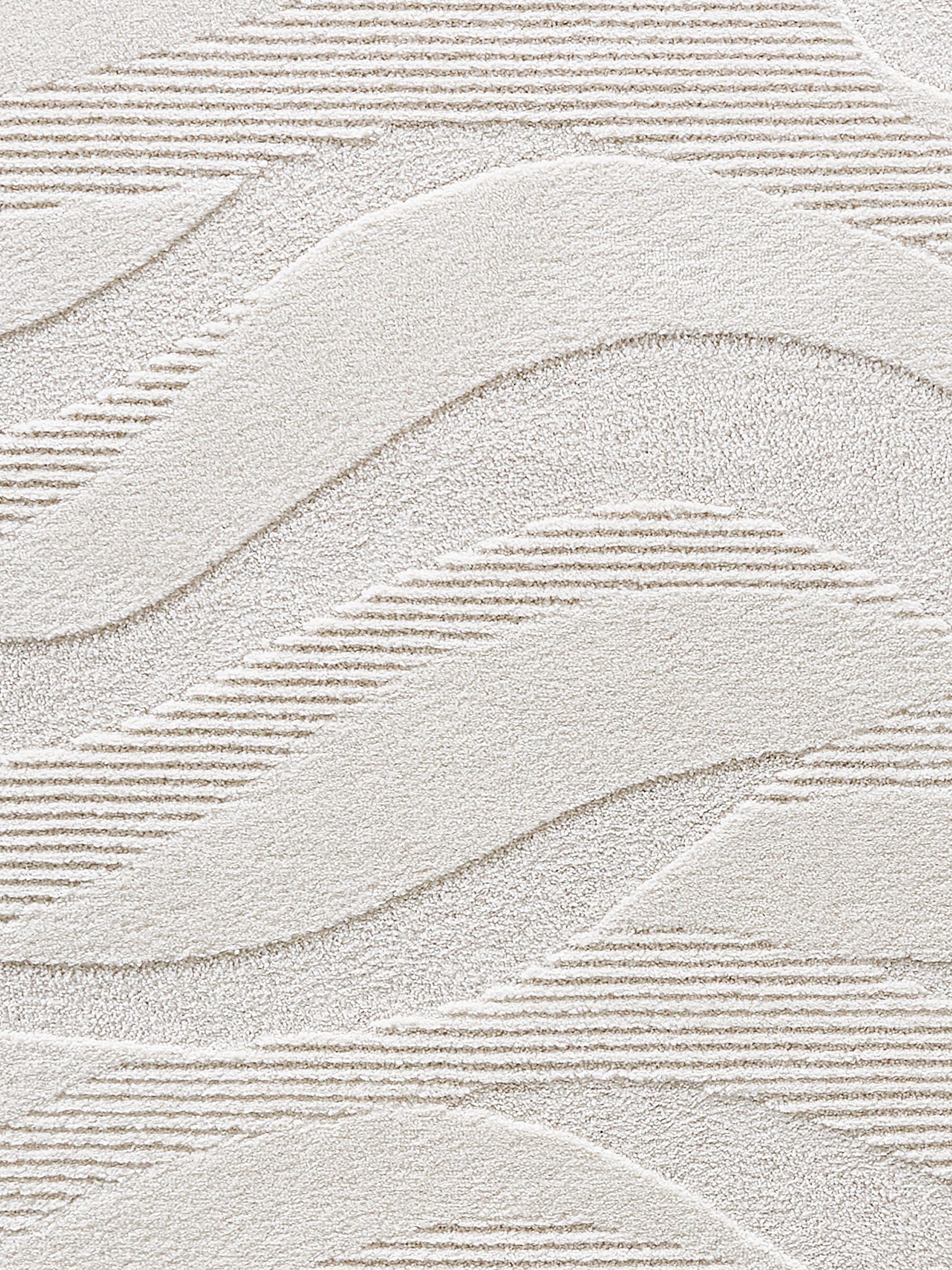 Onde Moderner Teppich, Creme