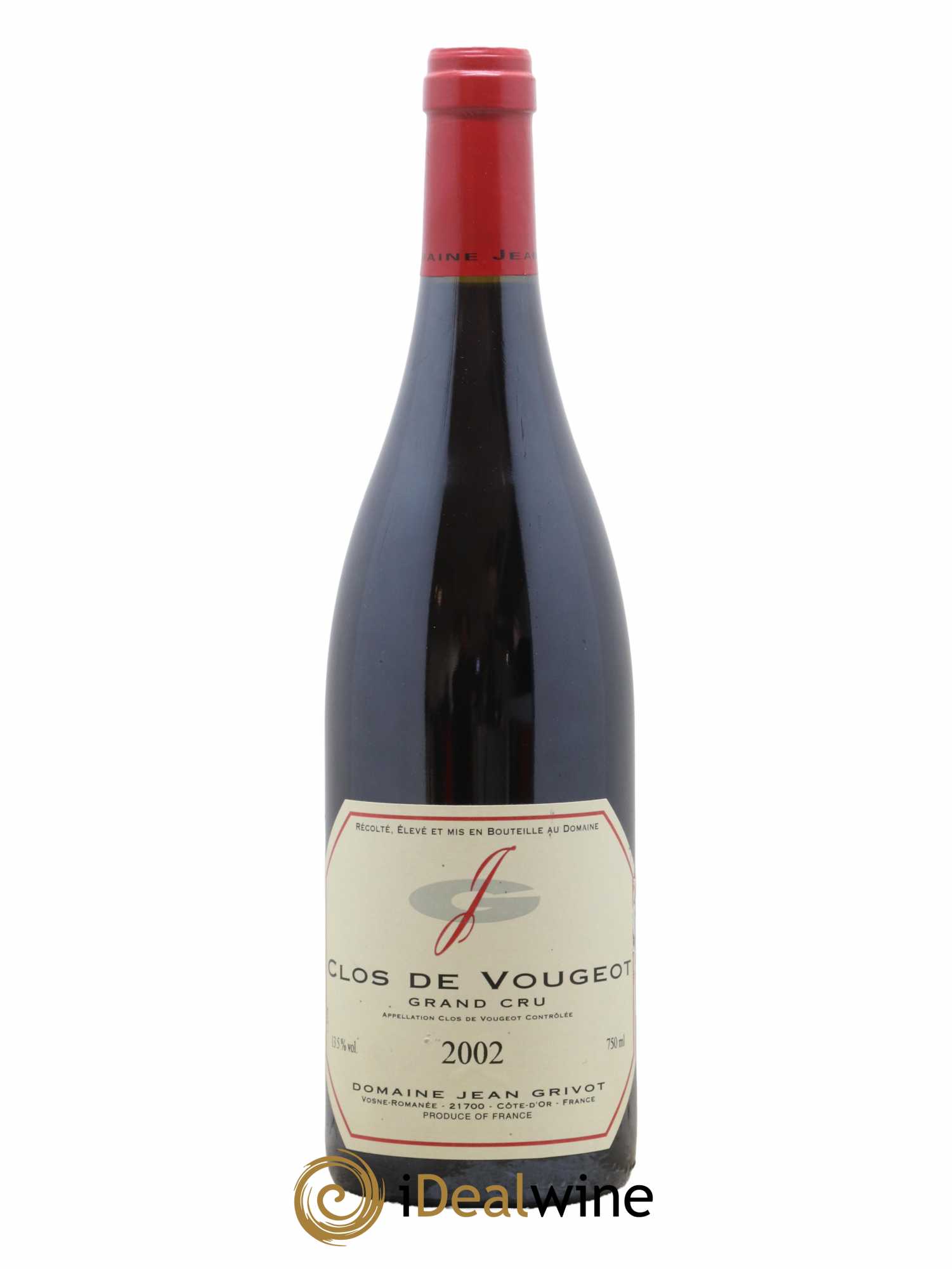 Clos de Vougeot Grand Cru Jean Grivot  2002 - Lot de 1 Bouteille