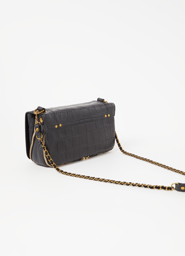 Jérôme Dreyfuss Bobi leather crossbody bag with croc texture