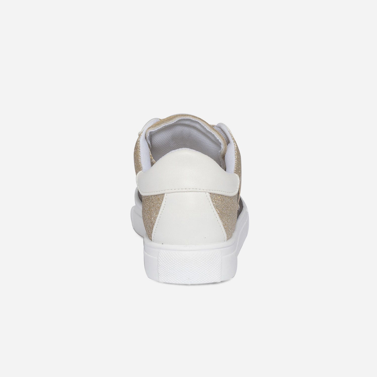 Tennis TEXTO beige, blanche et dorée à étoile